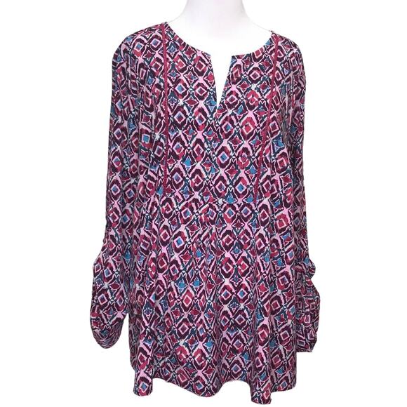 Lane Bryant Print Tunic Blouse Size 18/20 - Picture 1 of 6